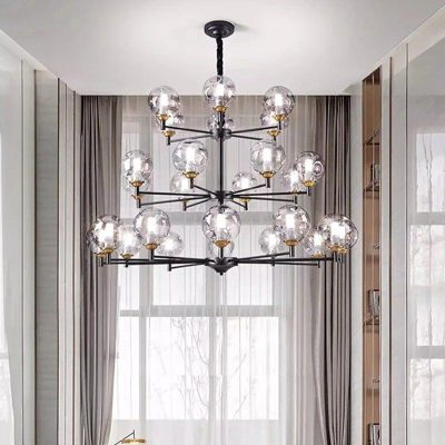 Đèn Chùm Kính Trong Suốt Kiểu Bắc Âu | LEDTOT DTT 91BM