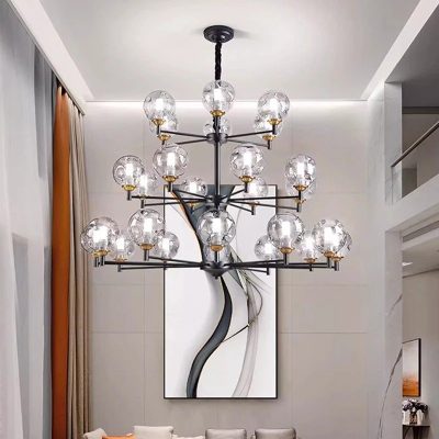 Đèn Chùm Kính Trong Suốt Kiểu Bắc Âu | LEDTOT DTT 91BM