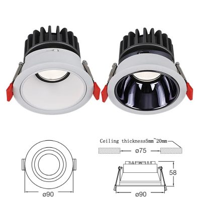 Đèn Downlight Chống Choá | LDV DL R90 BK9W U23 940