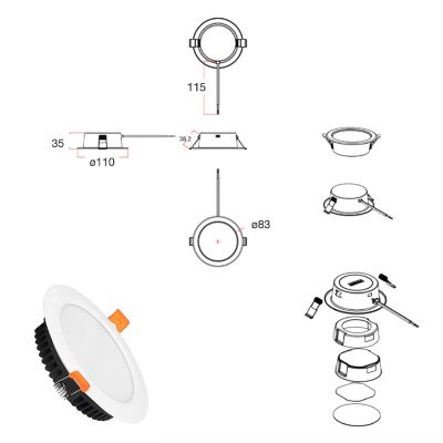 Đèn Downlight Deco | LDECO MDL R110 9W CCT SW