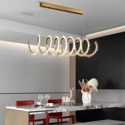 Đèn Chùm Xoắn LED Thiết Kế Cao Cấp Cho Phòng Khách | LETTOT DTT 38QK