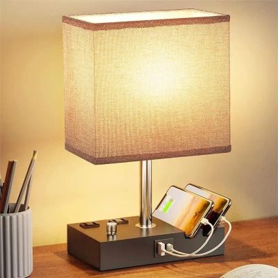 Đèn Ngủ 3 Chế Độ Sạc USB Và Kệ Điện Thoại | LEDTOT DN 81QC