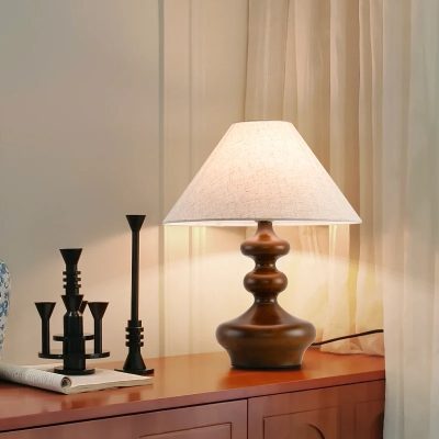 Đèn Ngủ Gỗ Tự Nhiên Cổ Điển | LEDTOT DN 38KV