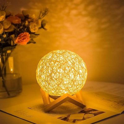 Đèn Ngủ Quả Cầu Mây Trang Trí Sáng Tạo | LEDTOT DN 72HR