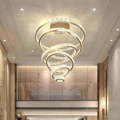 Đèn Thả Pha Lê Kiểu Xoắn Ốc Hiện Đại | LEDTOT DTT 49MS
