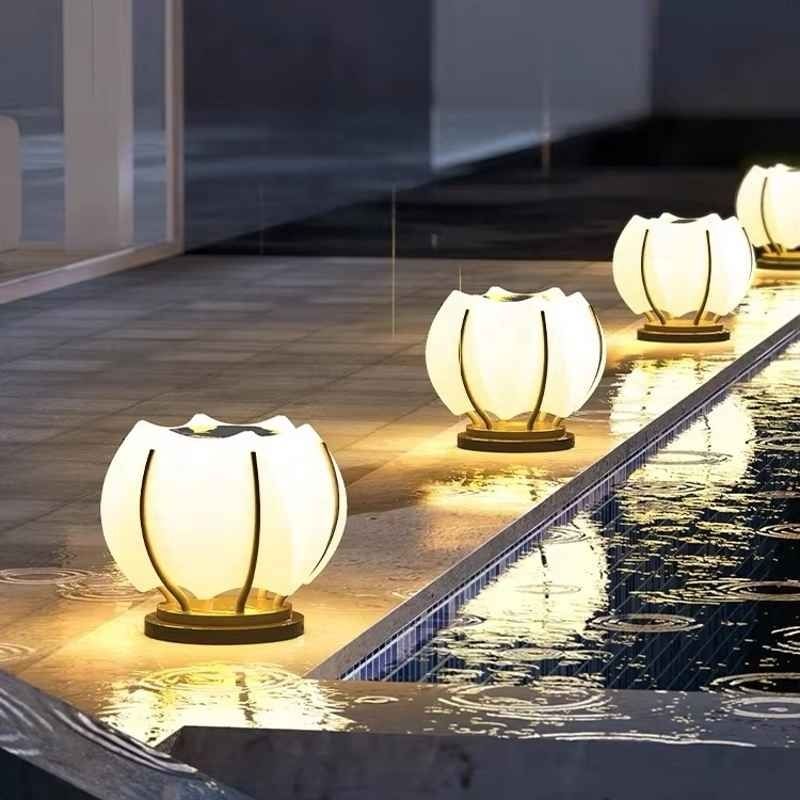 Đèn LED Trụ Cổng Hoa Sen Năng Lượng Mặt Trời | ELIGHTING AD 41BM