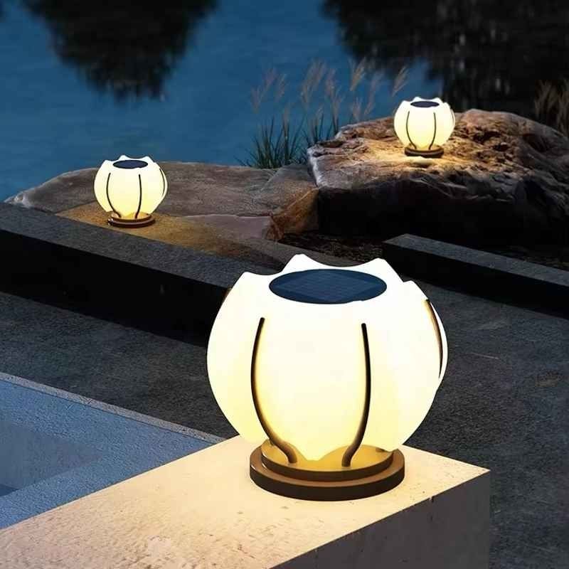 Đèn LED Trụ Cổng Hoa Sen Năng Lượng Mặt Trời | ELIGHTING AD 41BM