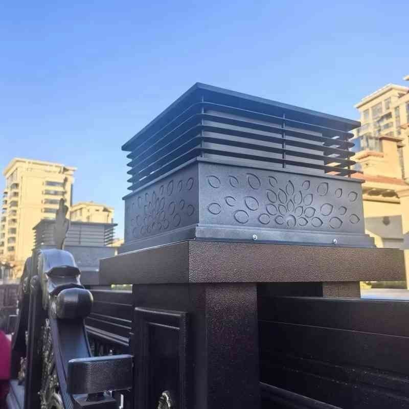 Đèn Trụ Cổng Năng Lượng Mặt Trời Hoa Văn Đẹp | ELIGHTING AD 68MN