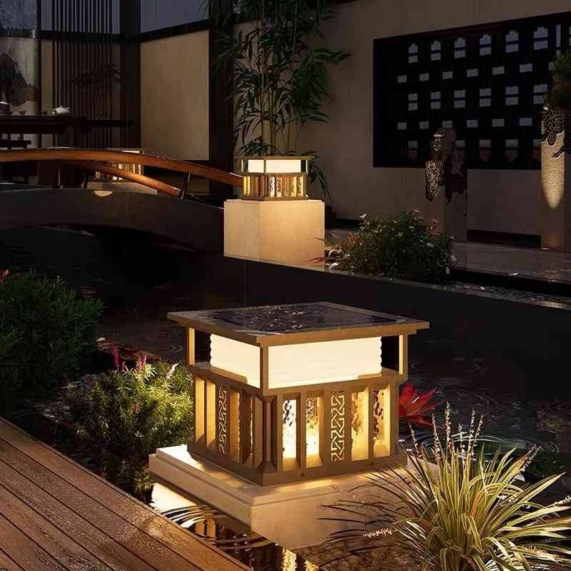 Đèn Cổng Năng Lượng Mặt Trời Cao Cấp Ngoại Thất