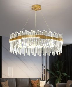 Đèn Chùm Cao Cấp Pha Lê Ống Dài Tối Giản | LEDTOT DC 73DM