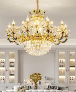 Đèn Chùm Pha Lê Cao Cấp Treo Trần Biệt Thự | LEDTOT DC 2HVG