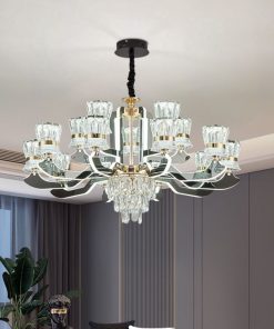 Đèn Chùm Pha Lê Đen Cho Sảnh Khách Sạn | LEDTOT DC 78RD