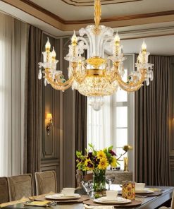 Đèn Chùm Pha Lê Treo Trần Trung Cổ Đẹp | LEDTOT DC 9WEM