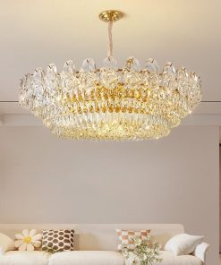 Đèn Chùm Pha Lê Tròn Phong Cách Tân Cổ Điển | LEDTOT DC 28QC