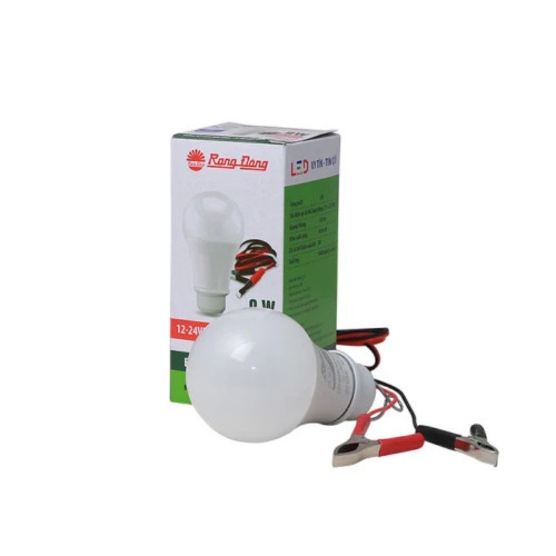 Đèn LED Bulb Tròn 9W A60N1 12-24VDC 9W (Đầu Kẹp) Sử Dụng Điện Ác Quy | Rạng Đông