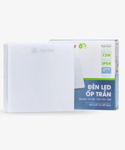 Đèn LED Ốp Trần LN12N Vuông, 1 Màu Ánh Sáng, Đế nhựa | Rạng Đông