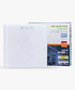 Đèn LED Ốp Trần LN12N Vuông, Đổi Màu Ánh Sáng, Đế Nhựa | Rạng Đông