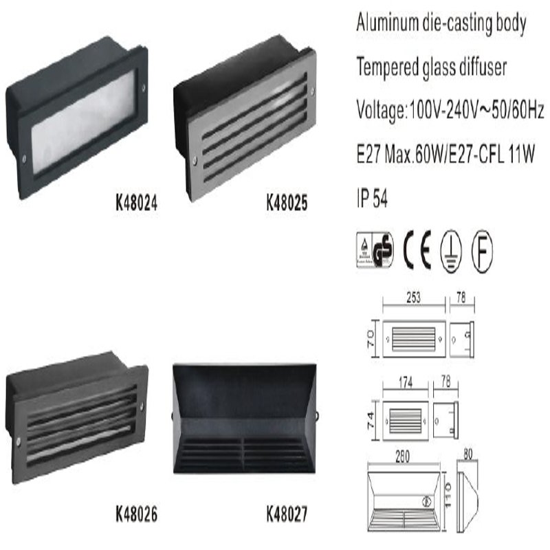 Đèn Bậc Thang Vuông Nhôm IP65 Gắn Âm | LEDTOT DSV 72KL - Ảnh 2
