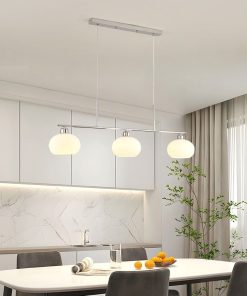 Đèn Chùm Ba Bóng Thủy Tinh Trắng Sang Trọng | LEDTOT DC 68RP