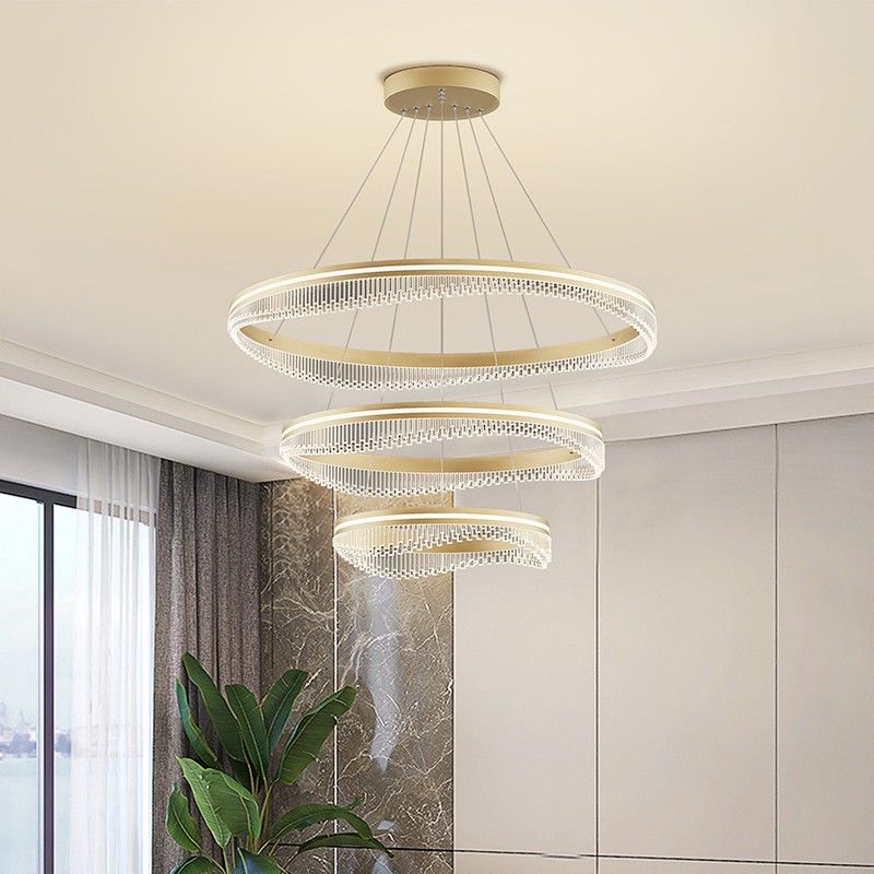 Đèn Chùm Nghệ Thuật Ba Vòng Sang Trọng | LEDTOT DC 72MX - Ảnh 2
