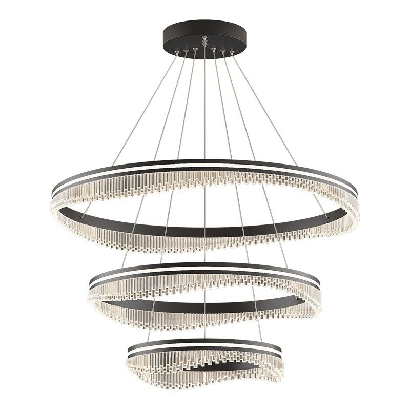 Đèn Chùm Nghệ Thuật Ba Vòng Sang Trọng | LEDTOT DC 72MX - Ảnh 4