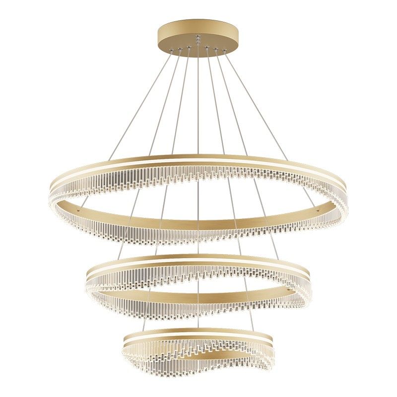 Đèn Chùm Nghệ Thuật Ba Vòng Sang Trọng | LEDTOT DC 72MX - Ảnh 6