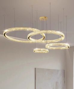 Đèn Chùm Nghệ Thuật Kiểu Vòng Pha Lê | LEDTOT DTT 85TR