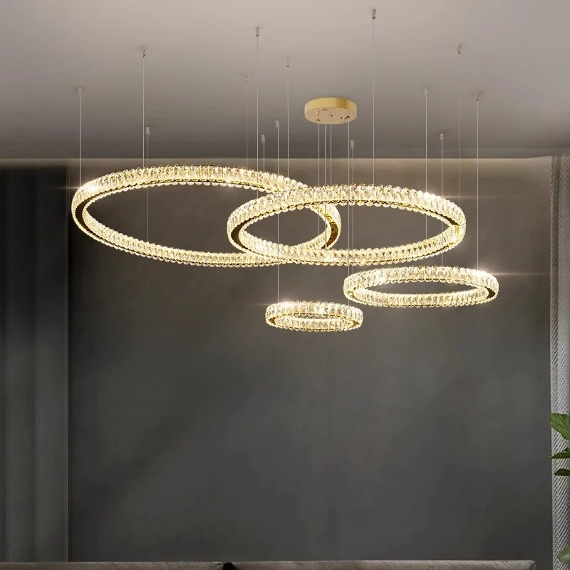 Đèn Chùm Nghệ Thuật Kiểu Vòng Pha Lê | LEDTOT DTT 85TR - Ảnh 3