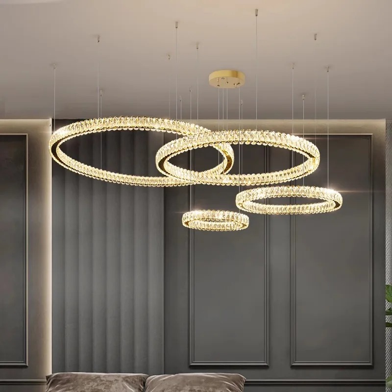 Đèn Chùm Nghệ Thuật Kiểu Vòng Pha Lê | LEDTOT DTT 85TR - Ảnh 2