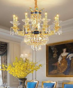 Đèn Chùm Pha Lê Cổ Điển Ánh Vàng Lộng Lẫy | LEDTOT DC 85RM