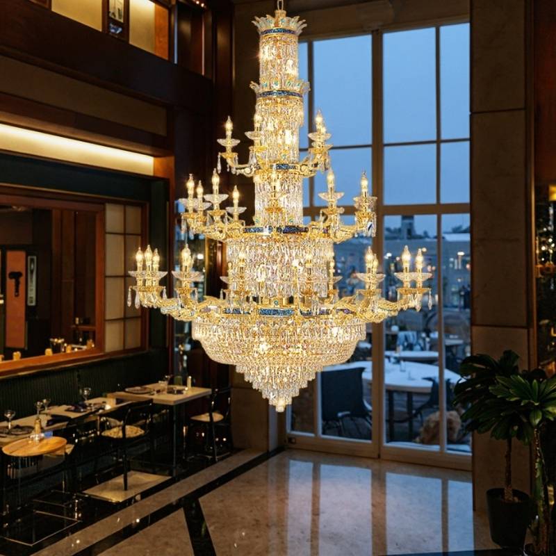 Đèn Chùm Pha Lê Nghệ Thuật Trang Trí Đại Sảnh | LEDTOT DC 56QV - Ảnh 4