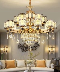 Đèn Chùm Pha Lê Trang Trí Biệt Thự | LEDTOT DC 73VN