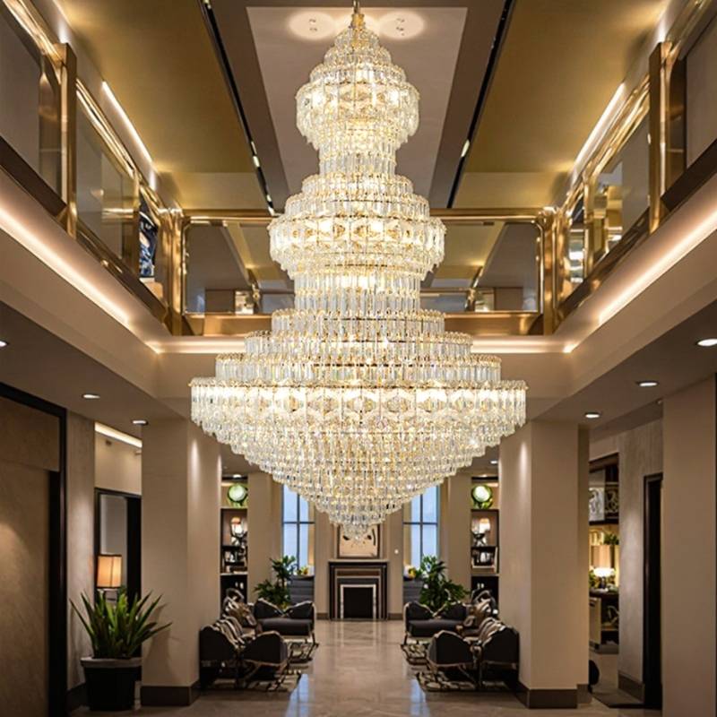 Đèn Chùm Pha Lê Vàng Lộng Lẫy Treo Trần | LEDTOT DC 39QP - Ảnh 3