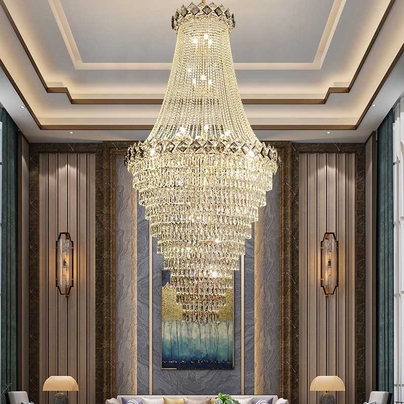 Đèn Chùm Pha Lê Vàng Nghệ Thuật Đại Sảnh | LEDTOT DC 82KF - Ảnh 3