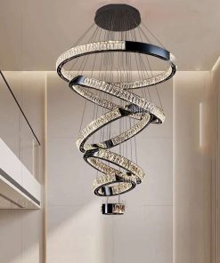 Đèn Chùm Pha Lê Xoắn Ốc Hiện Đại | LEDTOT DTT 81CZ