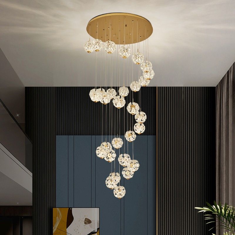 Đèn Chùm Pha Lê Xoắn Ốc Sang Trọng Nghệ Thuật | LEDTOT DC 39HT - Ảnh 2