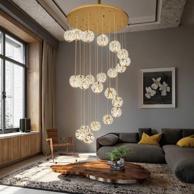 Đèn Chùm Pha Lê Xoắn Ốc Sang Trọng Nghệ Thuật | LEDTOT DC 39HT