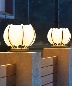 Đèn Cổng Năng Lượng Mặt Trời Hình Hoa Sen | LEDTOT DTC M4G8