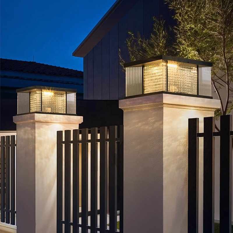 Đèn Cổng Năng Lượng Mặt Trời Phong Cách Nordic | LEDTOT DTC V1NJ - Ảnh 2