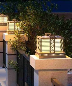 Đèn Cổng Năng Lượng Mặt Trời Thiết Kế Grille | LEDTOT DTC B7TX