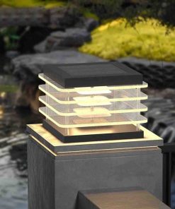 Đèn Cột Cổng Năng Lượng Mặt Trời Sang Trọng | LEDTOT DTC Q8ZN