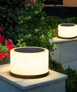 Đèn Cột Cổng Năng Lượng Mặt Trời Trụ Tròn | LEDTOT DTC 62PL