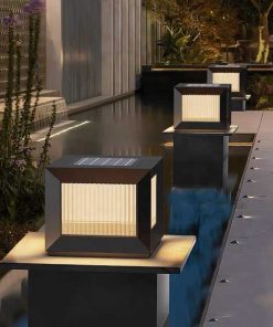 Đèn Cột Cổng Tự Sạc Năng Lượng Mặt Trời IP65 | LEDTOT DTC K5DU