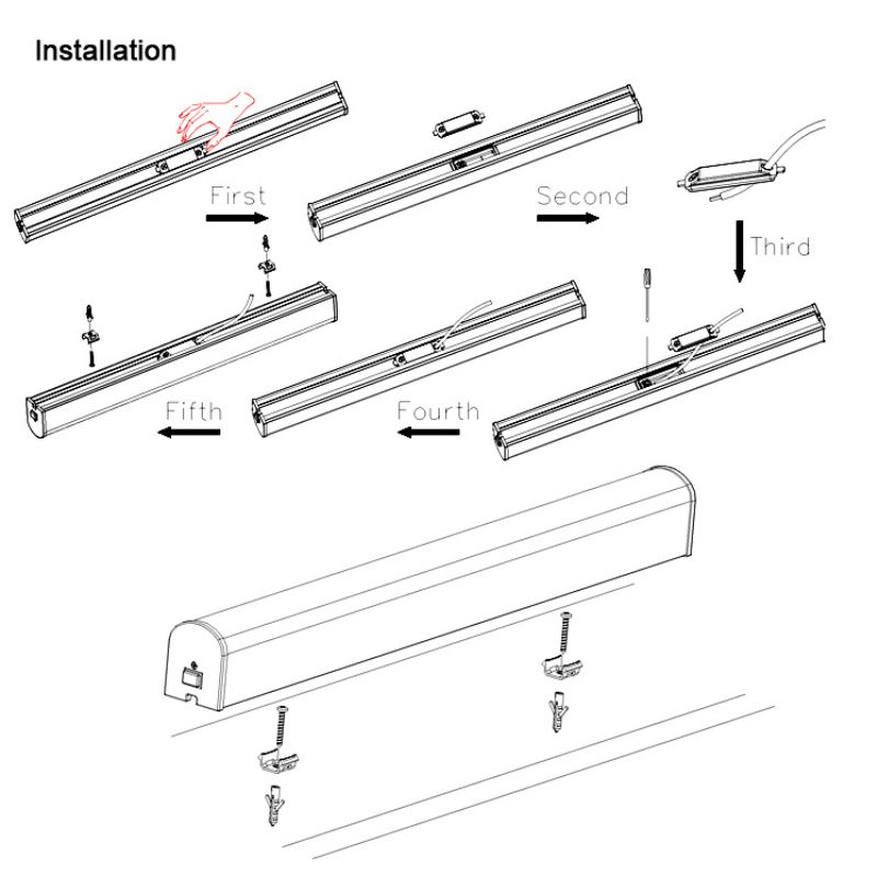 Đèn LED Nhà Tắm IP44 Gắn Gương Có Dây Kéo | LEDTOT LG 45QN - Ảnh 2