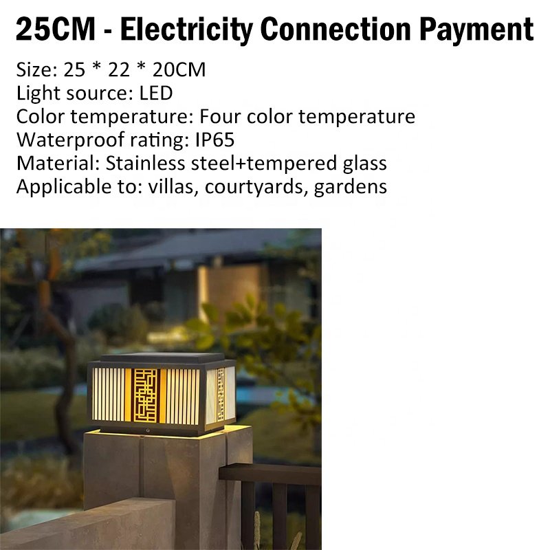 Đèn LED Trụ Cổng Năng Lượng Mặt Trời Cổ Điển | LEDTOT DTC 73QL - Ảnh 6