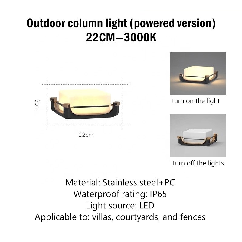 Đèn LED Trụ Cổng Sân Vườn Năng Lượng Mặt Trời | LEDTOT DTC 84QZ - Ảnh 6