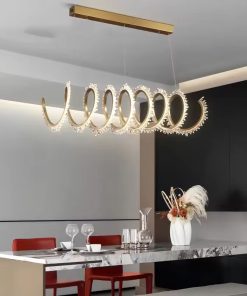 Đèn Chùm Xoắn LED Thiết Kế Cao Cấp Cho Phòng Khách | LETTOT DTT 38QK