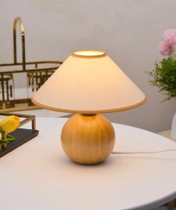 Đèn Ngủ Gỗ Óc Chó Kiểu Vintage Hàn Quốc | LEDTOT DN 29HK