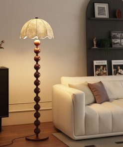 Đèn Sàn Cổ Điển Gỗ Tự Nhiên Pháp Sang Trọng | LEDTOT DS 18QP