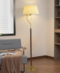 Đèn Sàn Gỗ Óc Chó Kiểu Mỹ Sang Trọng | LEDTOT DS 18WL